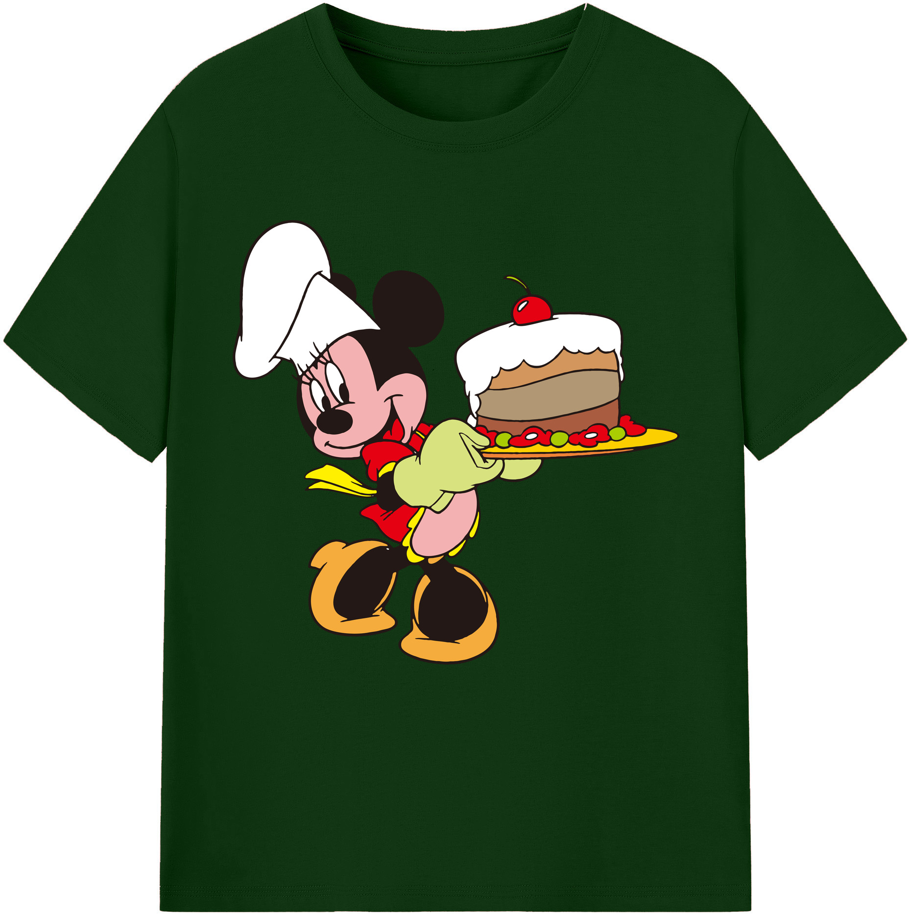（画像用） ミッキーマウス Mickey Mouse 綿100％半袖Tシャツ（フロントプリント）